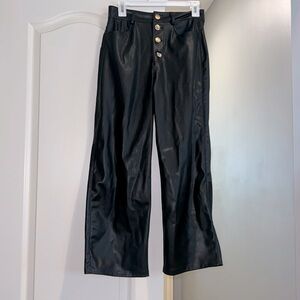 ZARA leather Jean pants